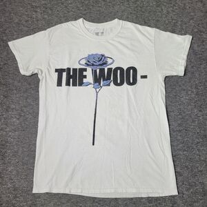 Vlone × Pop Smoke  The Woo Rose T-Shirt Authentic Mens Size M Graphic White